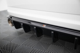 Heck Ansatz Diffusor passend für VW Jetta GLI Mk7 schwarz Hochglanz