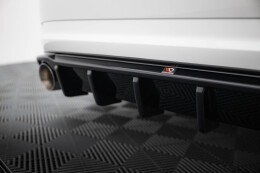 Heck Ansatz Diffusor passend für VW Jetta GLI Mk7 schwarz Hochglanz