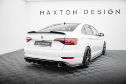Heck Ansatz Flaps Diffusor passend für VW Jetta GLI Mk7 schwarz Hochglanz