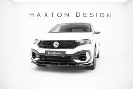 Street+ Spoilerlippe Front Ansatz passend für VW T-Roc R Mk1 schwarz Hochglanz