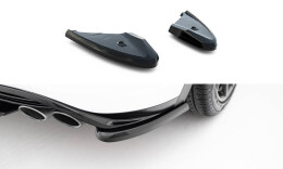 Heck Ansatz Flaps Diffusor passend für VW T-Roc R Mk1 schwarz Hochglanz