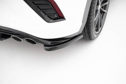 Heck Ansatz Flaps Diffusor passend für VW T-Roc R Mk1 schwarz Hochglanz