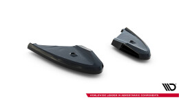 Heck Ansatz Flaps Diffusor passend für VW T-Roc R Mk1 schwarz Hochglanz