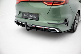 Street Pro Heckschürze Heck Ansatz Diffusor passend für Kia Proceed GT-Line Mk1 Facelift SCHWARZ