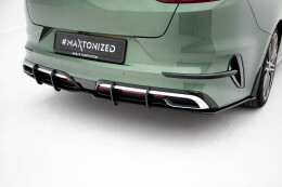 Street Pro Heckschürze Heck Ansatz Diffusor passend für Kia Proceed GT-Line Mk1 Facelift SCHWARZ
