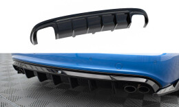 Heck Ansatz Diffusor für Audi S4 Limousine / Avant B8 schwarz Hochglanz