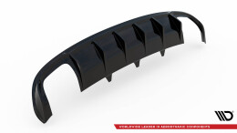 Heck Ansatz Diffusor für Audi S4 Limousine / Avant B8 schwarz Hochglanz