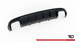 Heck Ansatz Diffusor für Audi S4 Limousine / Avant B8 schwarz Hochglanz
