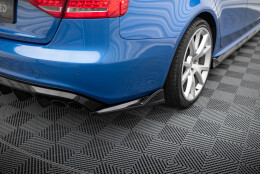 Street+ Heck Ansatz Flaps V.2 passend für Audi S4 Limousine B8 schwarz Hochglanz