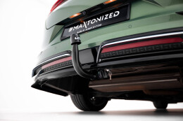 Mittlerer Cup Diffusor Heck Ansatz DTM Look passend für Kia Proceed GT-Line Mk1 Facelift schwarz Hochglanz