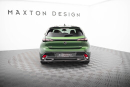 Mittlerer Cup Diffusor DTM Look Heck Ansatz für Peugeot 308 GT Hatchback Mk3 schwarz Hochglanz