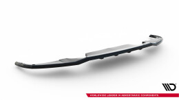 Mittlerer Cup Diffusor Heck Ansatz DTM Look passend für Peugeot 308 GT Hatchback Mk3 schwarz Hochglanz