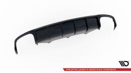 Heck Ansatz Diffusor passend für Audi S7 C7 schwarz Hochglanz