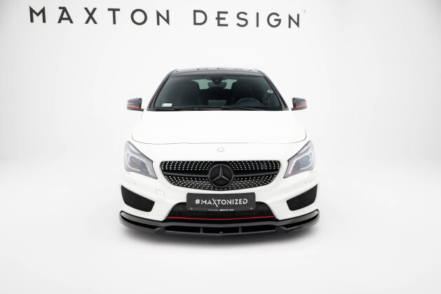 Cup Spoilerlippe Front Ansatz passend für Mercedes-Benz CLA AMG-Line C117 schwarz Hochglanz
