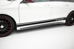 Seitenschweller Ansatz Cup Leisten passend für Mercedes-Benz CLA AMG-Line C117 schwarz Hochglanz