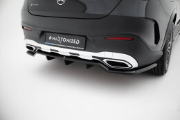 Mittlerer Cup Diffusor Heck Ansatz DTM Look passend für Mercedes-Benz GLC Coupe AMG-Line C254 schwarz Hochglanz