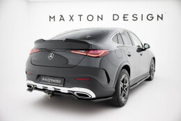 Mittlerer Cup Diffusor Heck Ansatz DTM Look passend für Mercedes-Benz GLC Coupe AMG-Line C254 schwarz Hochglanz