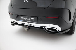 Mittlerer Cup Diffusor Heck Ansatz DTM Look passend für Mercedes-Benz GLC Coupe AMG-Line C254 schwarz Hochglanz