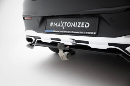 Mittlerer Cup Diffusor Heck Ansatz DTM Look passend für Mercedes-Benz GLC Coupe AMG-Line C254 schwarz Hochglanz