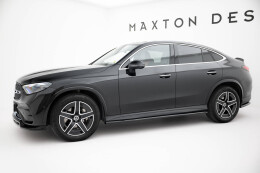 Seitenschweller Ansatz Cup Leisten für Mercedes-Benz GLC Coupe AMG-Line C254 schwarz Hochglanz