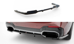 Mittlerer Cup Diffusor DTM Look Heck Ansatz für BMW iX3 M-Paket G08 Facelift schwarz Hochglanz