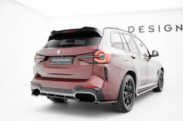 Mittlerer Cup Diffusor Heck Ansatz DTM Look für BMW iX3 M-Paket G08 Facelift schwarz Hochglanz