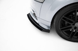 Street Pro Cup Spoilerlippe Front Ansatz passend für Audi TT S / TT S-Line 8J Facelift SCHWARZ+ HOCHGLANZ FLAPS