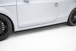Street Pro Seitenschweller Ansatz Cup Leisten passend für Audi TT S / TT S-Line 8J Facelift rot