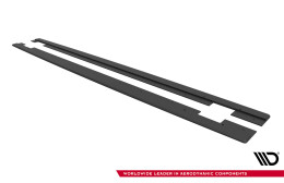 Street Pro Seitenschweller Ansatz Cup Leisten passend für Audi TT S / TT S-Line 8J Facelift rot