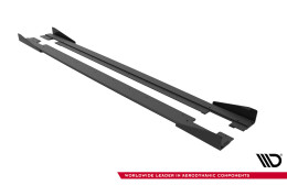 Street Pro Seitenschweller Ansatz Cup Leisten + Flaps für Audi TT S / TT S-Line 8J Facelift schwarz Hochglanz