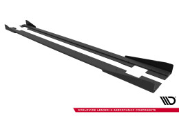 Street Pro Seitenschweller Ansatz Cup Leisten passend für Audi TT S / TT S-Line 8J Facelift SCHWARZ+ HOCHGLANZ FLAPS