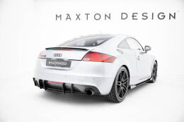 Street Pro Heckschürze Heck Ansatz Diffusor passend für Audi TT S-Line 8J Facelift SCHWARZ