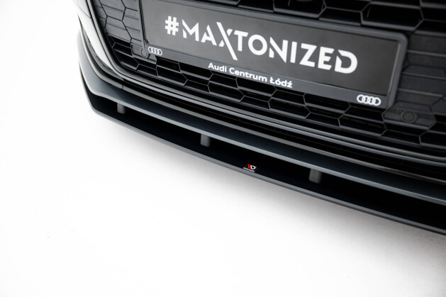Street Pro Cup Spoilerlippe Front Ansatz + Flaps passend für Audi A5 F5 Facelift SCHWARZ