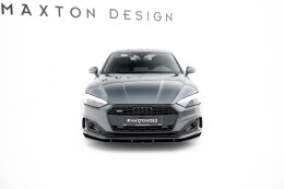 Street Pro Cup Spoilerlippe Front Ansatz + Flaps passend für Audi A5 F5 Facelift SCHWARZ