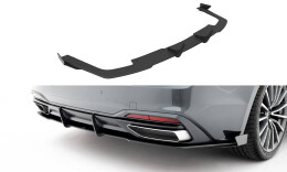 Street Pro Heckschürze Heck Ansatz Diffusor für Audi A5 F5 Facelift schwarz+ Hochglanz Flaps