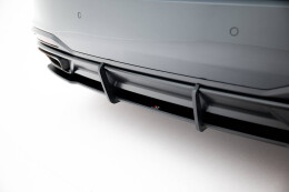 Street Pro Heckschürze Heck Ansatz Diffusor + Flaps passend für Audi A5 F5 Facelift schwarz-rot