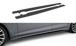 Street Pro Seitenschweller Ansatz Cup Leisten passend für Audi A5 Sportback F5 Facelift SCHWARZ