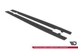 Street Pro Seitenschweller Ansatz Cup Leisten passend für Audi A5 Sportback F5 Facelift SCHWARZ