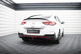 Street Pro Heckschürze Heck Ansatz Diffusor passend für Hyundai I30 N Fastback Mk3 SCHWARZ-ROT