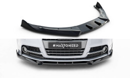 Cup Spoilerlippe Front Ansatz V.3 passend für Audi TT S / TT S-Line 8J Facelift schwarz Hochglanz