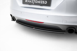Mittlerer Cup Diffusor Heck Ansatz DTM Look passend für Audi TT S-Line 8J Facelift schwarz Hochglanz