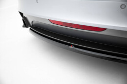 Mittlerer Cup Diffusor Heck Ansatz DTM Look passend für Audi TT S-Line 8J Facelift schwarz Hochglanz