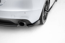 Heck Ansatz Flaps Diffusor passend für Audi TT S-Line 8J Facelift schwarz Hochglanz