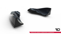 Heck Ansatz Flaps Diffusor passend für Audi TT S-Line 8J Facelift schwarz Hochglanz