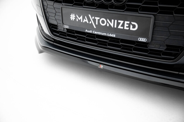 Cup Spoilerlippe Front Ansatz passend für V.1 Audi A5 F5 Facelift schwarz Hochglanz