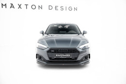 Cup Spoilerlippe Front Ansatz passend für V.1 Audi A5 F5 Facelift schwarz Hochglanz