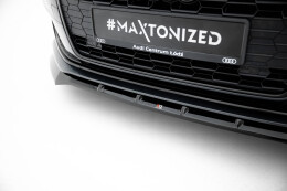 Cup Spoilerlippe Front Ansatz passend für V.2 Audi A5 F5 Facelift schwarz Hochglanz
