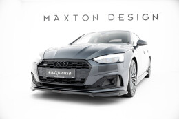 Cup Spoilerlippe Front Ansatz passend für V.2 Audi A5 F5 Facelift schwarz Hochglanz