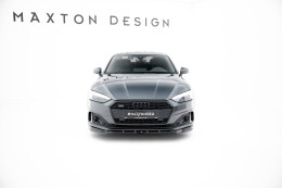 Cup Spoilerlippe Front Ansatz passend für V.2 Audi A5 F5 Facelift schwarz Hochglanz
