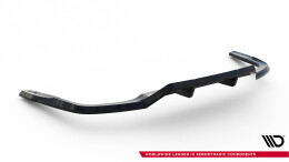 Mittlerer Cup Diffusor Heck Ansatz DTM Look passend für Audi A5 F5 Facelift schwarz Hochglanz